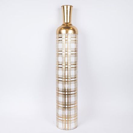 ΒΑΖΟ ΜΕΤΑΛΛΙΚΟ ΧΡΥΣΟ - ΑΣΠΡΟ 15.7x15.7x86.3cm