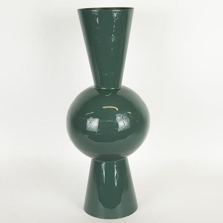 ΒΑΖΟ ΜΕΤΑΛΛΙΚΟ ΠΡΑΣΙΝΟ ΣΚΟΥΡΟ 25x25x60cm