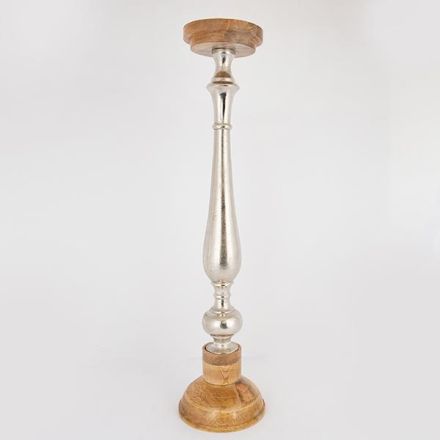 ΚΗΡΟΠΗΓΙΟ ΞΥΛΟ-ΜΕΤΑΛΛΟ ΦΥΣΙΚΟ- ΑΣΗΜΙ 17x17x74cm