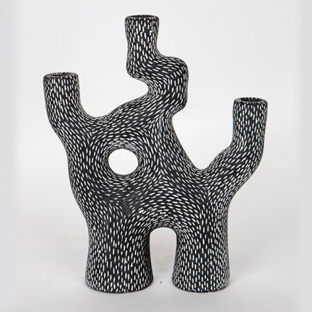 ΚΗΡΟΠΗΓΙΟ ΓΚΡΙ ΣΧΗΜΑ ΚΛΑΔΙ 4 ΘΕΣΕΩΝ 26x9.5x32cm