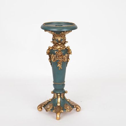 ΚΗΡΟΠΗΓΙΟ ΠΟΛΥΡΕΣΙΝ ΧΡΥΣΟ - ΠΡΑΣΙΝΟ 10.5x10.5x27cm