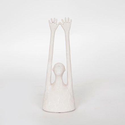 ΔΙΑΚΟΣΜΗΤΙΚΟ ΓΛΥΠΤΟ ΡΕΖΙΝ ΓΚΡΙ 8.5x6x24cm