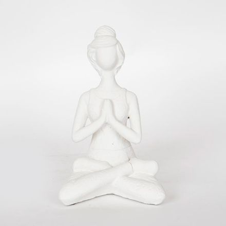 ΔΙΑΚΟΣΜΗΤΙΚΗ ΦΙΓΟΥΡΑ ΡΕΖΙΝ ΛΕΥΚΗ 13.5x11x21.5 cm