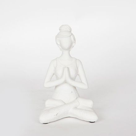 ΔΙΑΚΟΣΜΗΤΙΚΗ ΦΙΓΟΥΡΑ ΡΕΖΙΝ ΑΣΠΡΟ 11x9x17.5cm