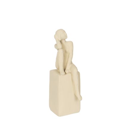 DECORATIVE STATUETTE RESIN BROWN 6x8x20.5cm