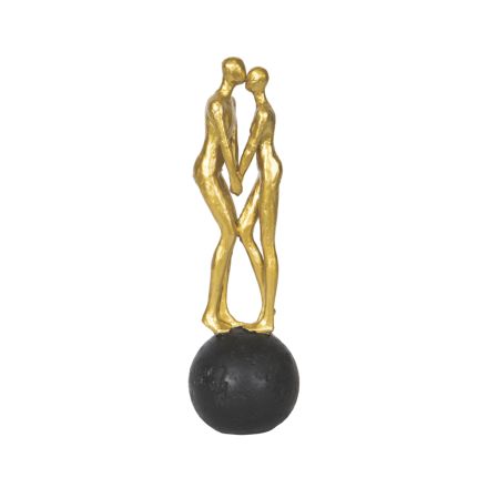 DECORATIVE SCULPTURE COUPLE GOLD 9.5x9.5x31.5cm
