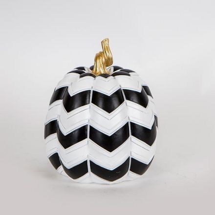 ΔΙΑΚΟΣΜΗΤΙΚΗ ΚΟΛΟΚΥΘΑ ΑΣΠΡΟ-ΜΑΥΡΟ 17.5x17.5x21cm