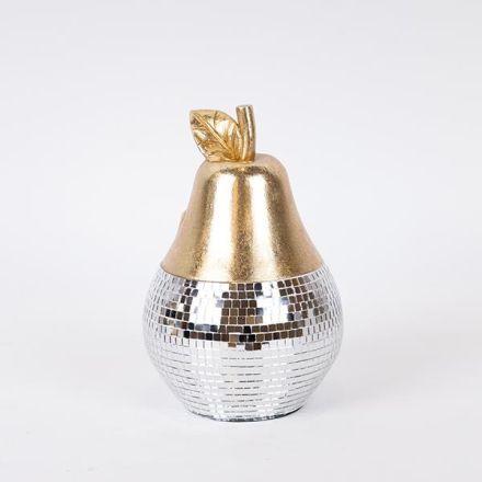 ΔΙΑΚΟΣΜΗΤΙΚΟ ΑΧΛΑΔΙ ΠΟΛΥΡΕΣΙΝ ΧΡΥΣΟ-ΑΣΗΜΙ 13x13x19cm