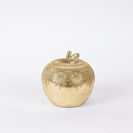 ΔΙΑΚΟΣΜΗΤΙΚΟ ΜΗΛΟ ΠΟΛΥΡΕΣΙΝ ΧΡΥΣΟ 11.5x11.5x11.5cm