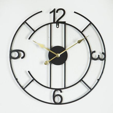 ΡΟΛΟΪ ΤΟΙΧΟΥ ΜΕΤΑΛΛΙΚΟ ΜΑΥΡΟ - ΧΡΥΣΟ 60x4.5x60cm