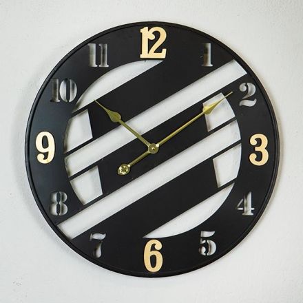 ΡΟΛΟΪ ΤΟΙΧΟΥ ΜΕΤΑΛΛΙΚΟ ΜΑΥΡΟ - ΧΡΥΣΟ 60x4x60cm