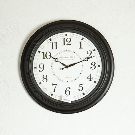 WALL CLOCK PL WHITE  -BLACK 40.2x4.8x40.2cm