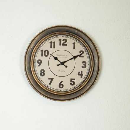 WALL CLOCK PL ANTIQUE GOLD - BEIGE 40.2x4.5x40.2cm