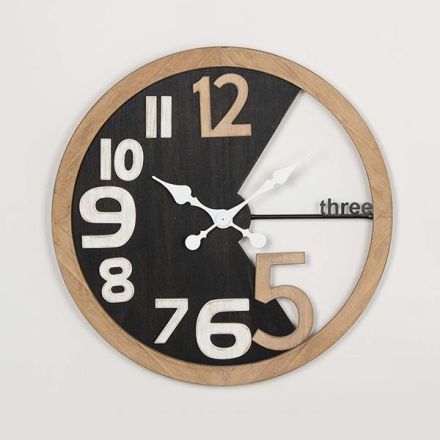 ΡΟΛΟΪ ΤΟΙΧΟΥ ΞΥΛΙΝΟ ΜΑΥΡΟ - NATURAL - ΛΕΥΚΟ 59.5x3x59.5cm