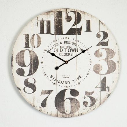 WALL CLOCK MDF ECRU - BROWN 58.2x4.3x58.2cm