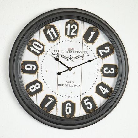 ΡΟΛΟΪ ΤΟΙΧΟΥ ΜΕΤΑΛΛΙΚΟ - ΞΥΛΙΝΟ ΜΑΥΡΟ - ΛΕΥΚΟ 62x6x62cm