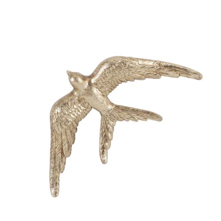 WALL DECOR SWALLOW GOLD 8x2x15.2cm