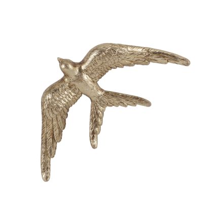 WALL DECOR SWALLOW GOLD 8.8x2x17cm