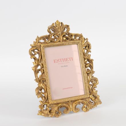 TABLE PHOTO FRAME (13x18) POLYRESIN GOLD 22.5Χ2Χ30.5cm