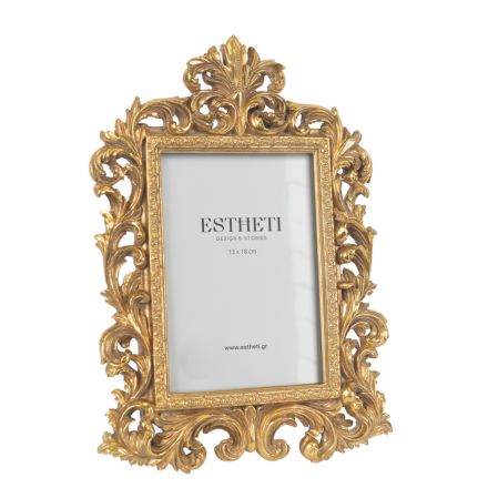 TABLE PHOTO FRAME (13x18) POLYRESIN GOLD 22.5Χ2Χ30.5cm