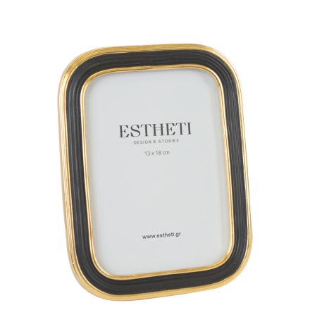 TABLE PHOTO FRAME(13x18) POLYRESIN GOLD - BLACK