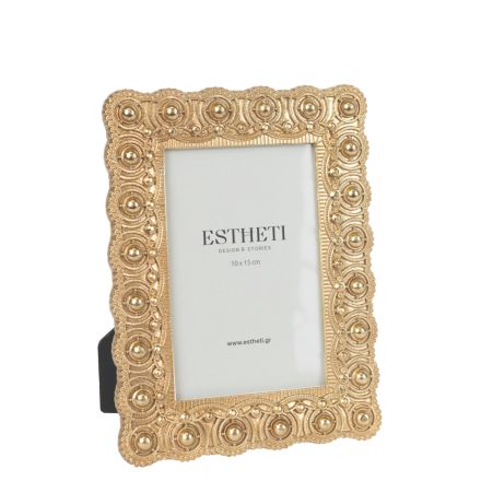 TABLE PHOTO FRAME (10x15) POLYRESIN GOLD 15x1.5x20.5cm
