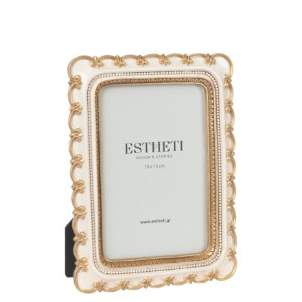 TABLE PHOTO FRAME (10x15) POLYRESIN GOLD - SAMPAGNE 14.5x1.5x19cm