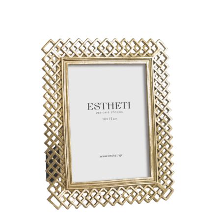 TABLE PHOTO FRAME (10x15) POLYRESIN GOLD 16.7x1.3x21.8cm