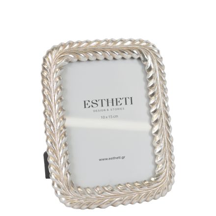 TABLE PHOTO FRAME (10x15) POLYRESIN SILVER 14.8x1.8x19.5cm