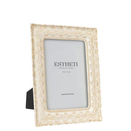 TABLE PHOTO FRAME (10x15) POLYRESIN GOLD 16.7x2x21.5cm
