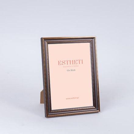 TABLE PHOTO FRAME (13x18) PLASTIC BLACK - GOLD