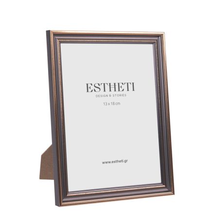TABLE PHOTO FRAME (13x18) PLASTIC BLACK - GOLD