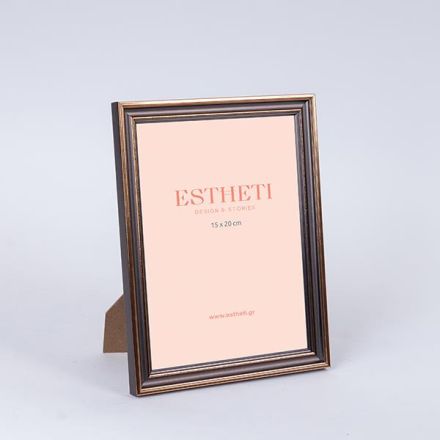 TABLE PHOTO FRAME (15x20) PLASTIC BLACK - GOLD