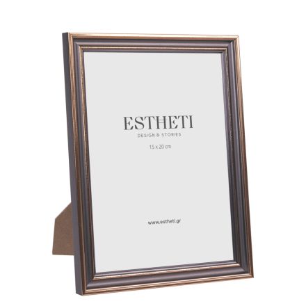 TABLE PHOTO FRAME (15x20) PLASTIC BLACK - GOLD