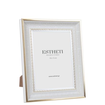 TABLE PHOTO FRAME (10x15) PLASTIC GREY - GOLD