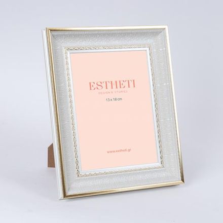 TABLE PHOTO FRAME (13x18) PLASTIC GREY - GOLD