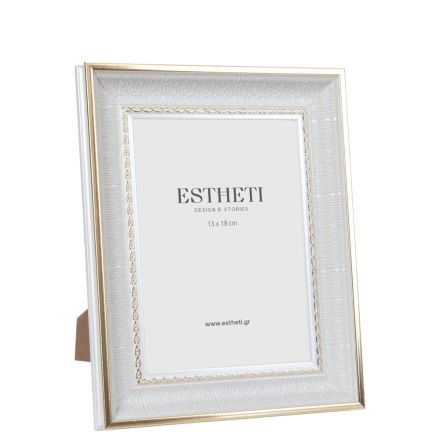 TABLE PHOTO FRAME (13x18) PLASTIC GREY - GOLD