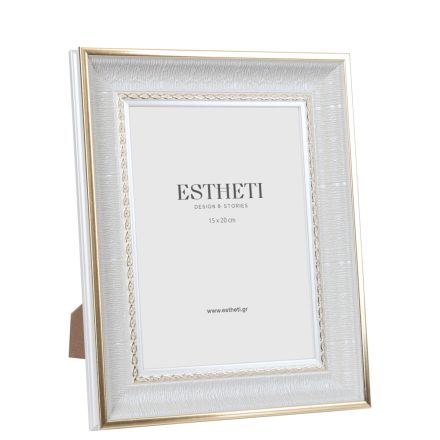 TABLE PHOTO FRAME (15x20) PLASTIC GREY - GOLD