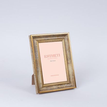 TABLE PHOTO FRAME (10x15) PLASTIC ANTIQUE SILVER