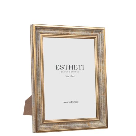 TABLE PHOTO FRAME (10x15) PLASTIC ANTIQUE SILVER