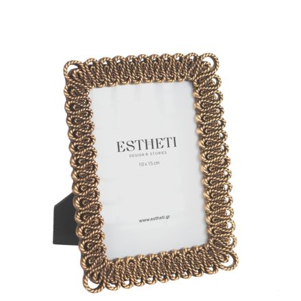 TABLE PHOTO FRAME (10x15) POLYRESIN GOLD 15x2x20.1cm