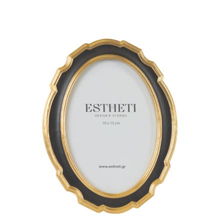 TABLE PHOTO FRAME (10x15) POLYRESIN GOLD - BLACK 14.3x1.2x19cm