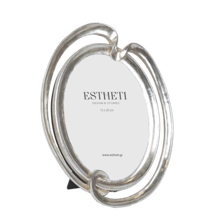 TABLE PHOTO FRAME (15x20) POLYRESIN SILVER