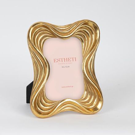 TABLE PHOTO FRAME (10x15) POLYRESIN GOLD 16.8x3.7x21.2cm