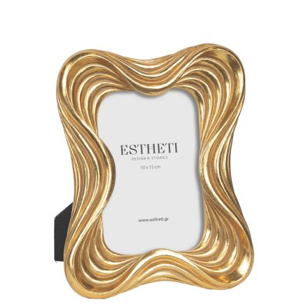 TABLE PHOTO FRAME (10x15) POLYRESIN GOLD 16.8x3.7x21.2cm
