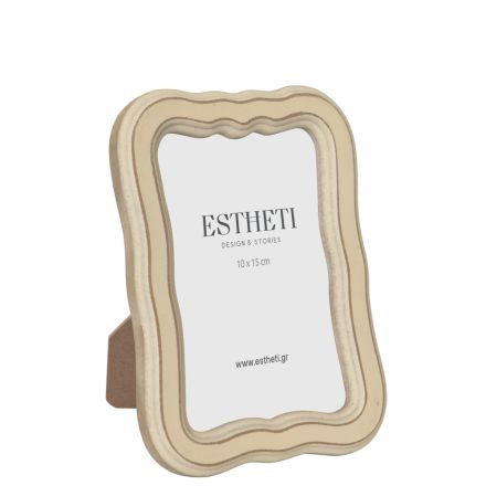 TABLE PHOTO FRAME (10x15) WOODEN ECRU 13x2x18cm