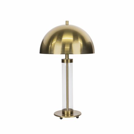 TABLE LAMP METAL - GLASS GOLD 30.5x52cm