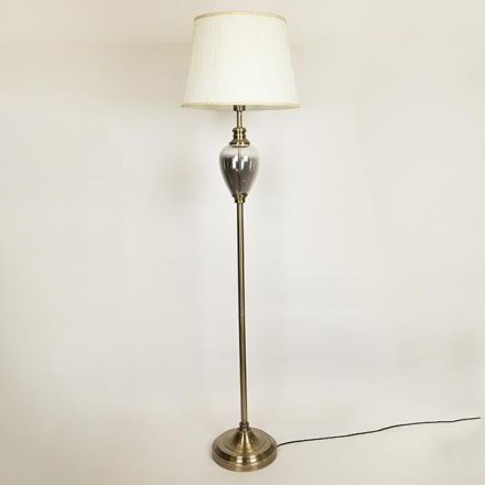 ΕΠΙΔΑΠΕΔΙΟ ΦΩΤΙΣΤΙΚΟ ΜΕ ΛΕΥΚΟ ΜΕΤΑΞΕΝΙΟ ΚΑΠΕΛΟ ΜΕΤΑΛΛΙΚΟ - ΓΥΑΛΙΝΟ ΧΡΥΣΟ 43.5x166cm