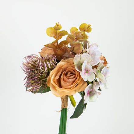 ΜΠΟΥΚΕΤΟ ME ΟΡΤΑΝΣΙΑ - ΤΡΙΑΝΤΑΦΥΛΛΟ ΑΝΟΙΧΤΟ ΚΑΦΕ 30cm