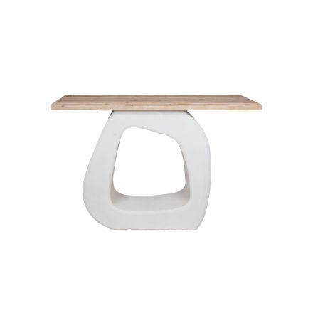 CABINET WOODEN-MDF WHITE-NATURAL 120x38x82cm